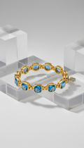 Blue Topaz Crystal Link Bracelet
