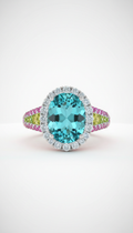 Aqua Topaz cocktail ring