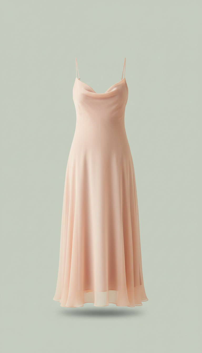 Principessa Satin Peach Dress